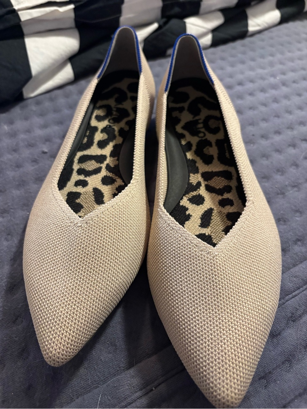 Rothy's Pointed Knit Flats in Ecru The Point II Size 8.5 NWOB - Picture 6 of 10